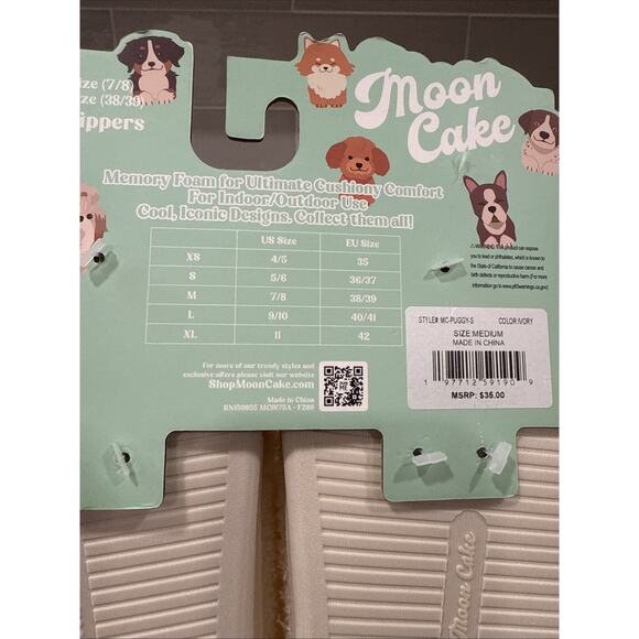 PUG Ladies Med 7/8 Memory Foam Hood Back Slippers House Shoes Faux Fur Lining - Picture 8 of 8